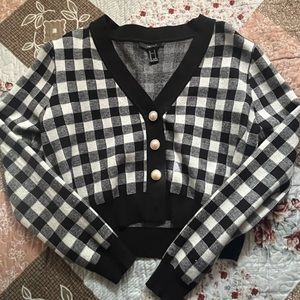 Forever 21 plaited cropped cardigan